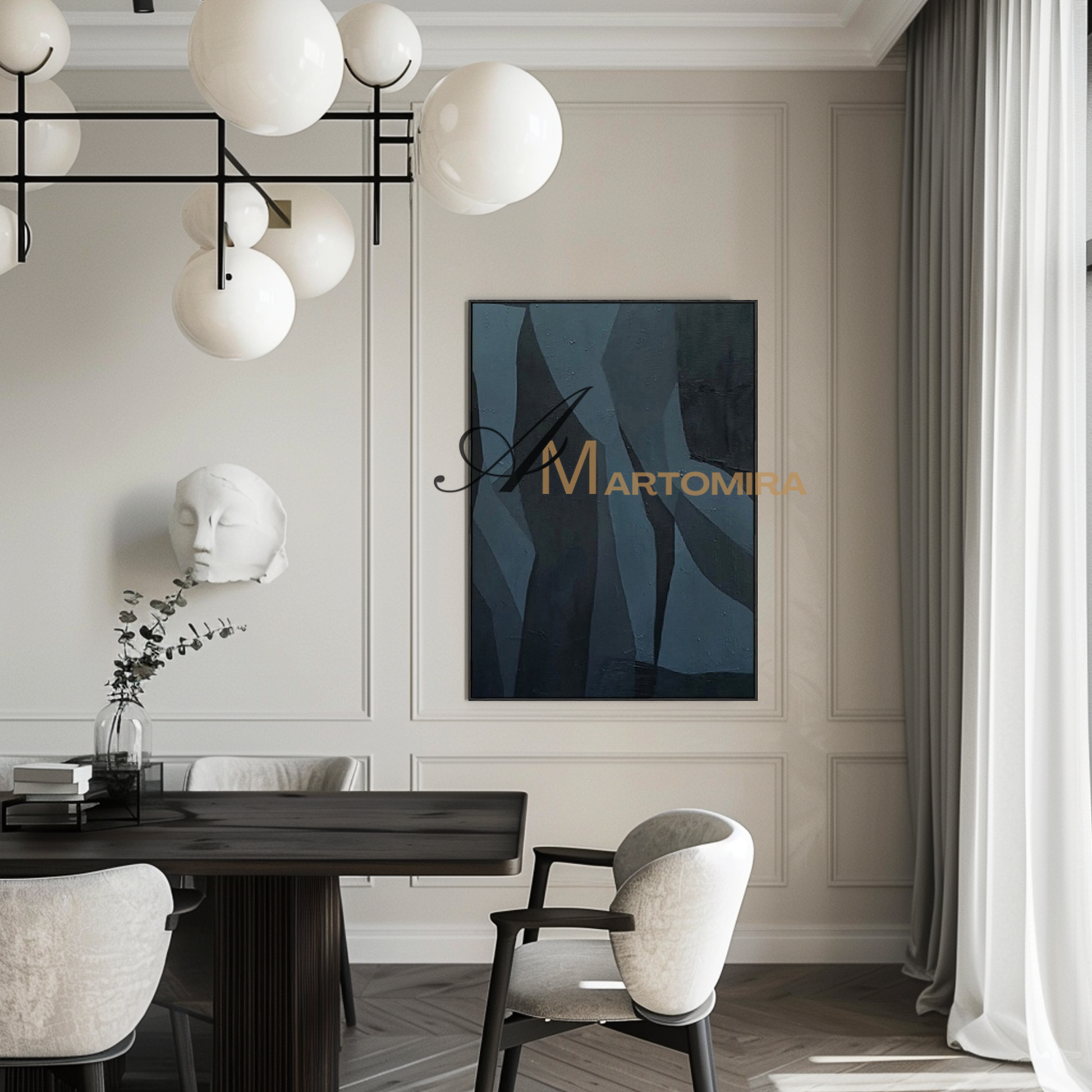 Abstract Wall Art | Abstract Geometric Art | Minimalist Wall Art For Living Room | Acrylic Paint #MF138