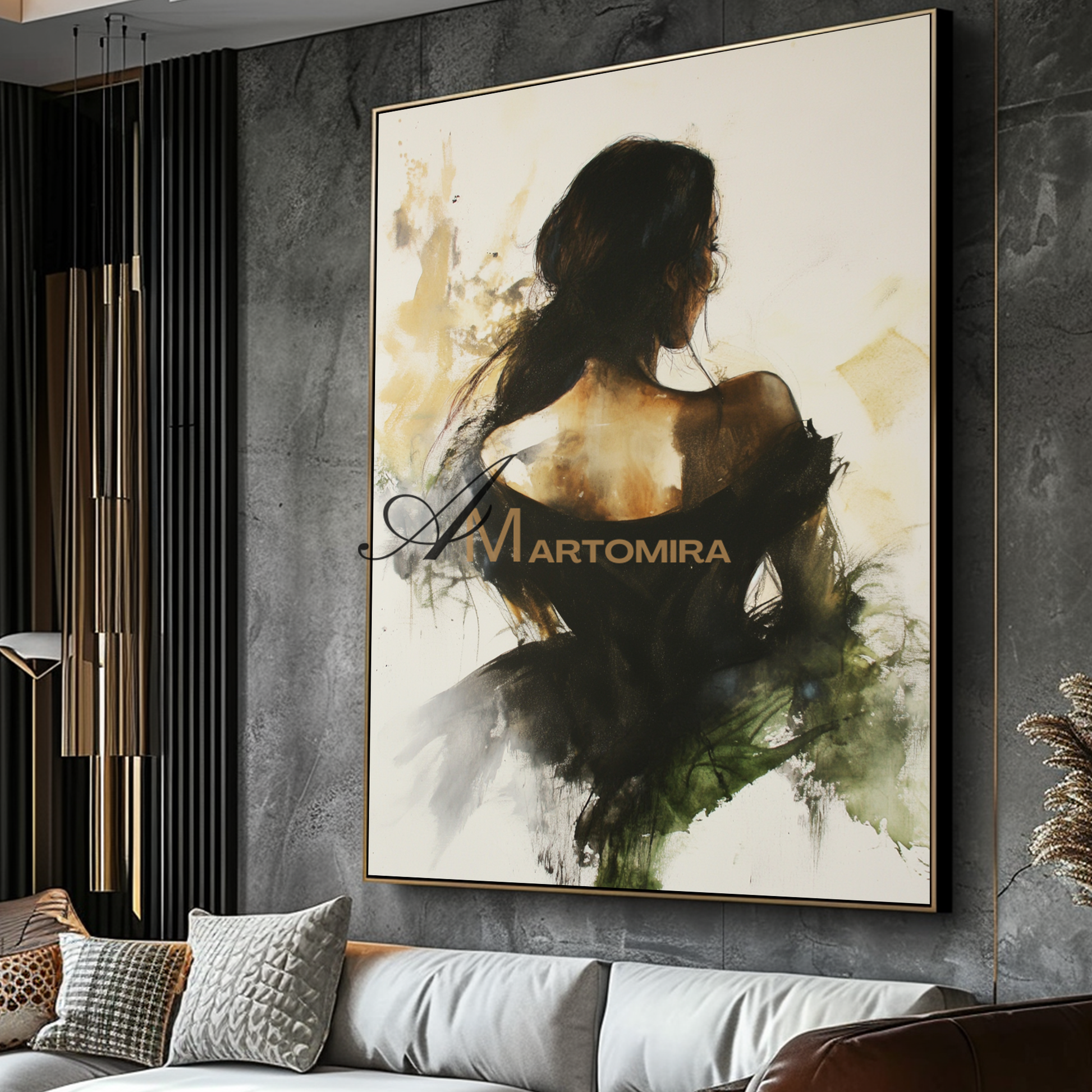 Painting Art Woman | Modern Wall Decor Art | Feminine Wall Art For Bedroom | Canvas Wall Decor #AP124