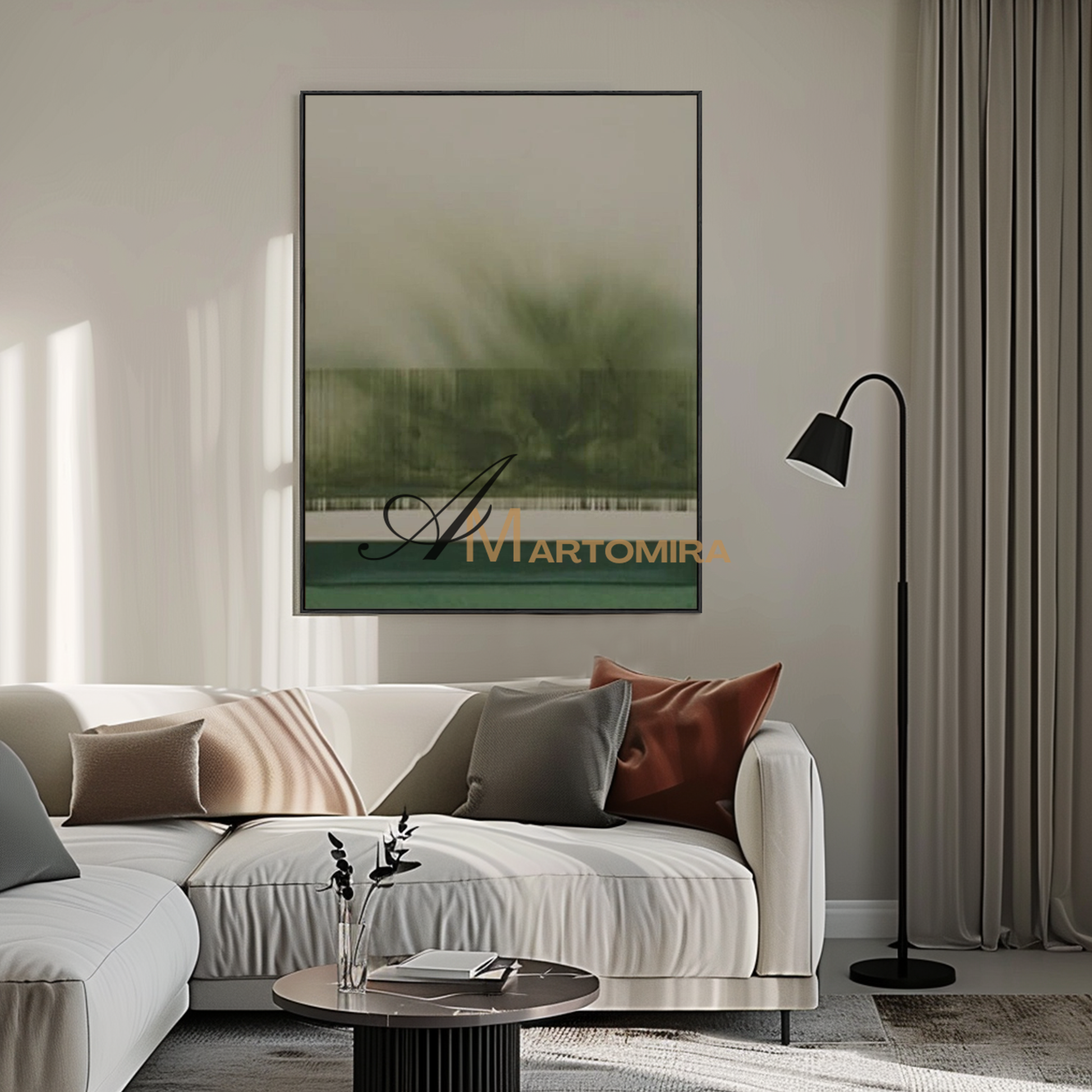 Abstract Wall Art | Green Wall Art | Abstract Wall Art For Living Room | Modern Art #MF106