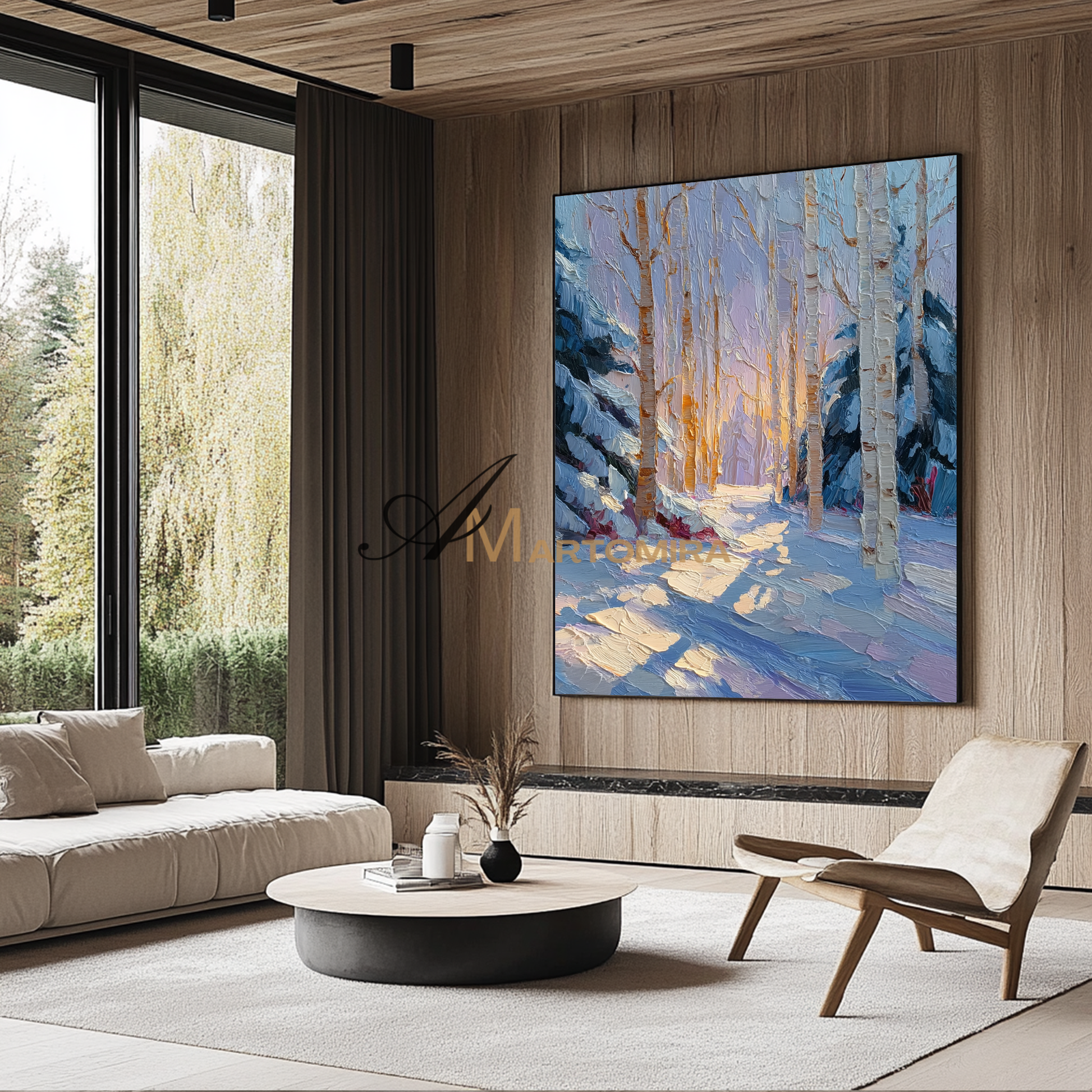 Decorative Wall Art | Winter Scene Wall Art | Beautiful Landscape Art | Large Canvas Wall Art For Living Room #CL096