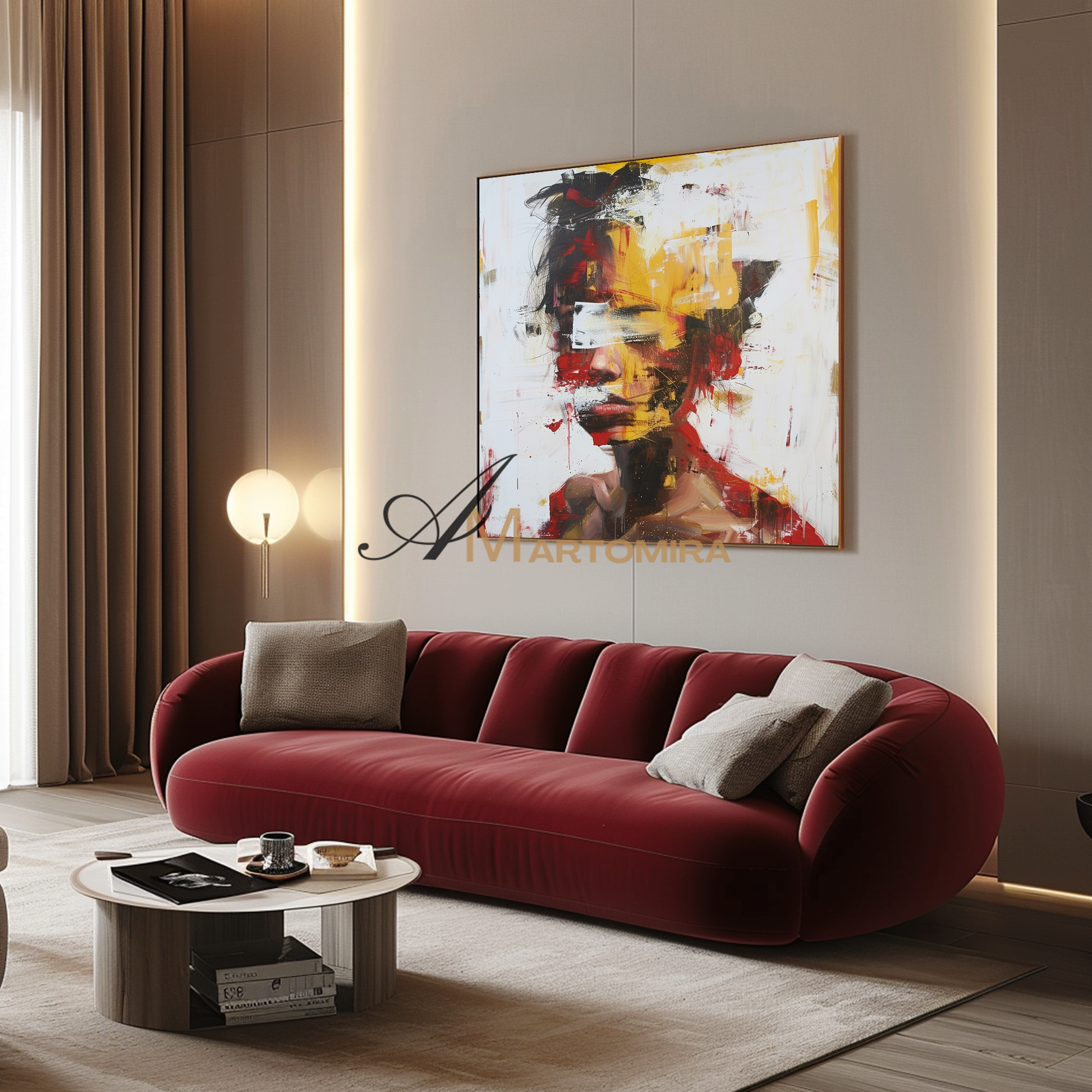 Abstract Woman Painting | Portrait Of Woman | Abstract Wall Art For Living Room | Abstract Painting #AP119