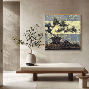 Abstract Flower Paintings | Canvas Painting Wall Decor | Bonsai Tree Painting #MF085