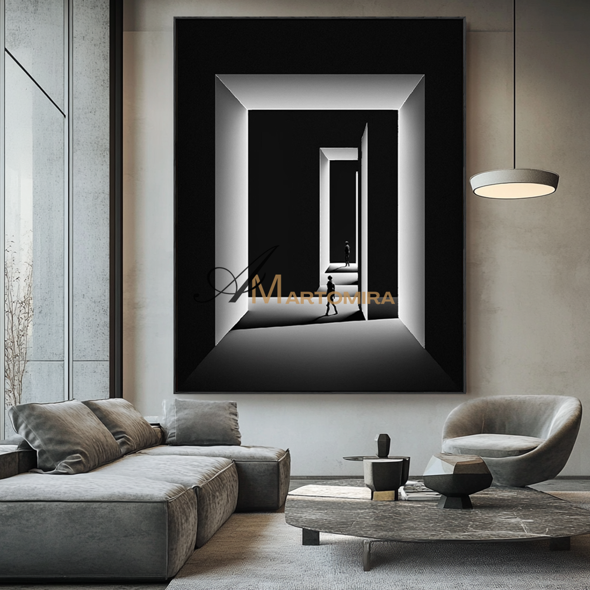 Black And White Art | Minimalist Wall Art | Living Room Large Wall Art | Wall Decorations #MF098