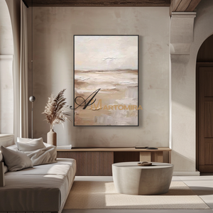 Abstract Landscape Painting | Contemporary Modern Wall Decor | Abstract Painting Of Beach #MF117