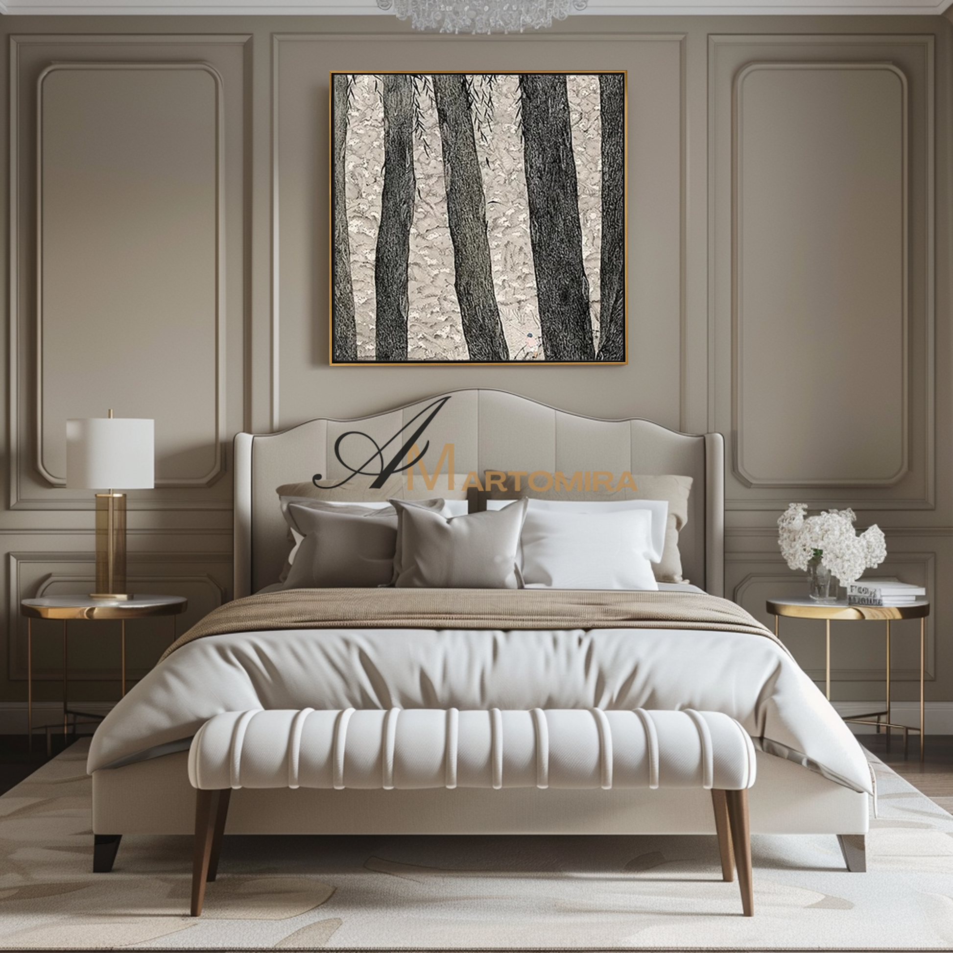 Painting The Tree | Abstract Wall Art Paintings | Abstract Tree Painting | Canvas Wall Decor  #MF083