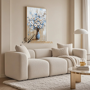 Flower Canvas Painting | Textured Wall Art | Bedroom Wall Art | Blue Floral Canvas Wall Art #CF118