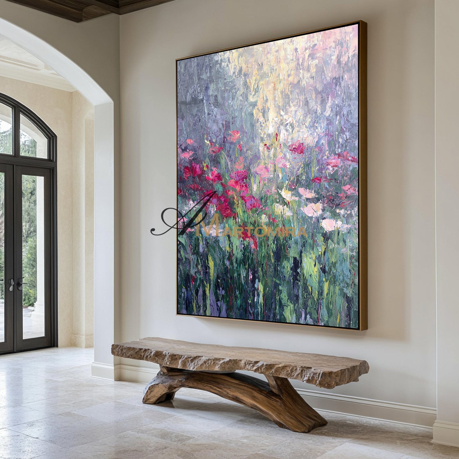 Acrylic Flower Painting | Colorful Wall Art | Floral Wall Art For Living Room | Extra Large Canvas Wall Art #CF103