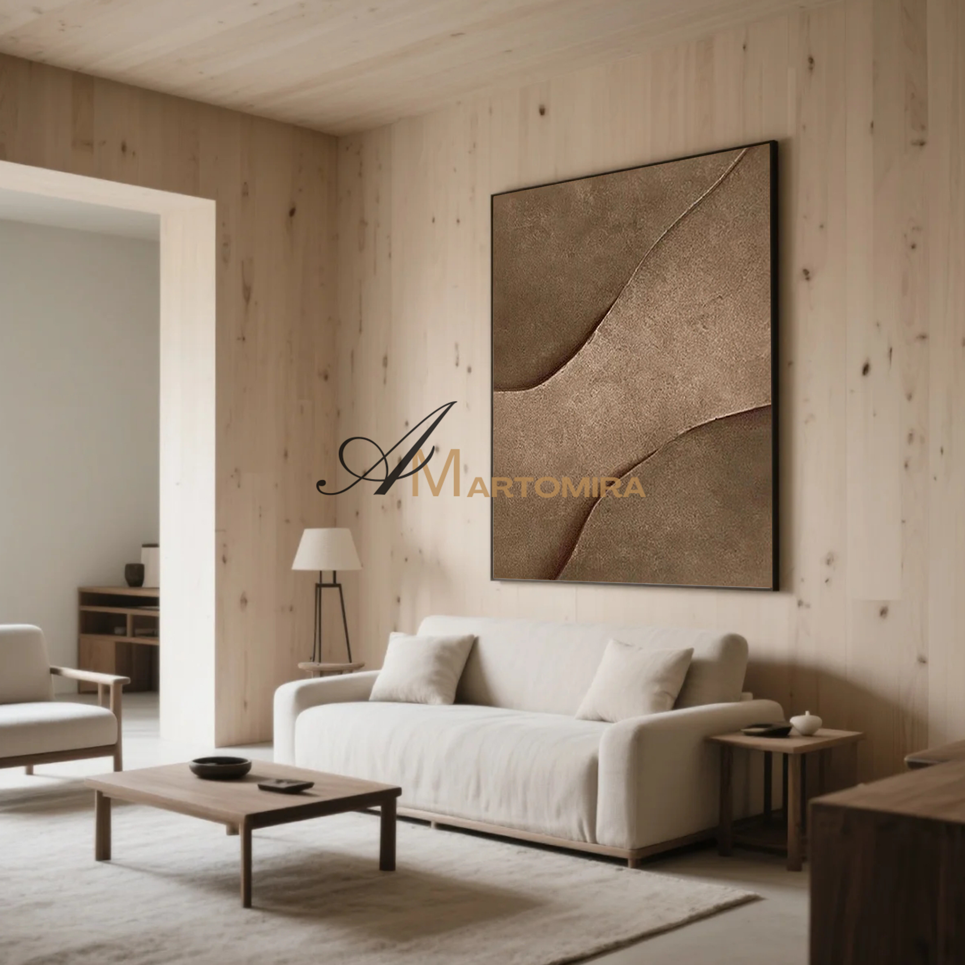 Wabi Sabi Art | Abstract Canvas Wall Art | Texture Wall Art | Brown Wall Art #MF116