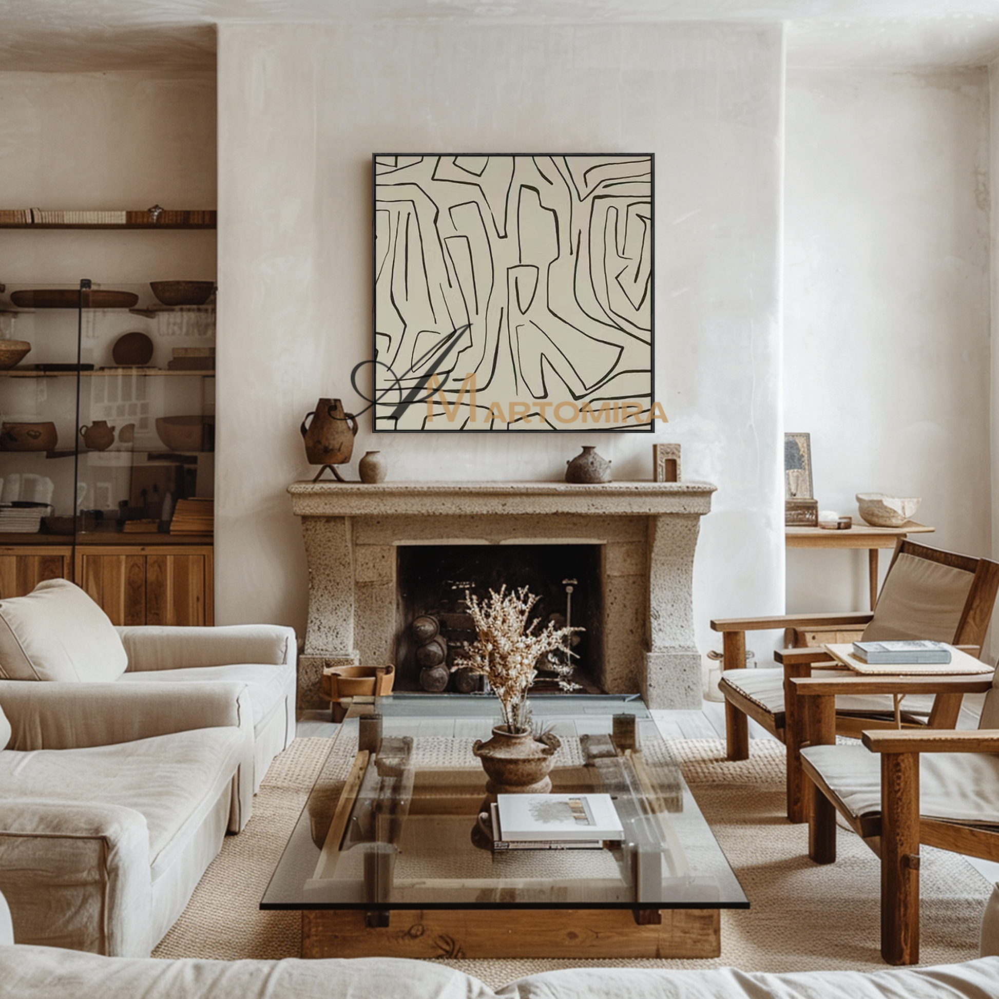 Geometric Wall Art | Abstract Minimalist Art | Minimalist Wall Art For Living Room  #MF142