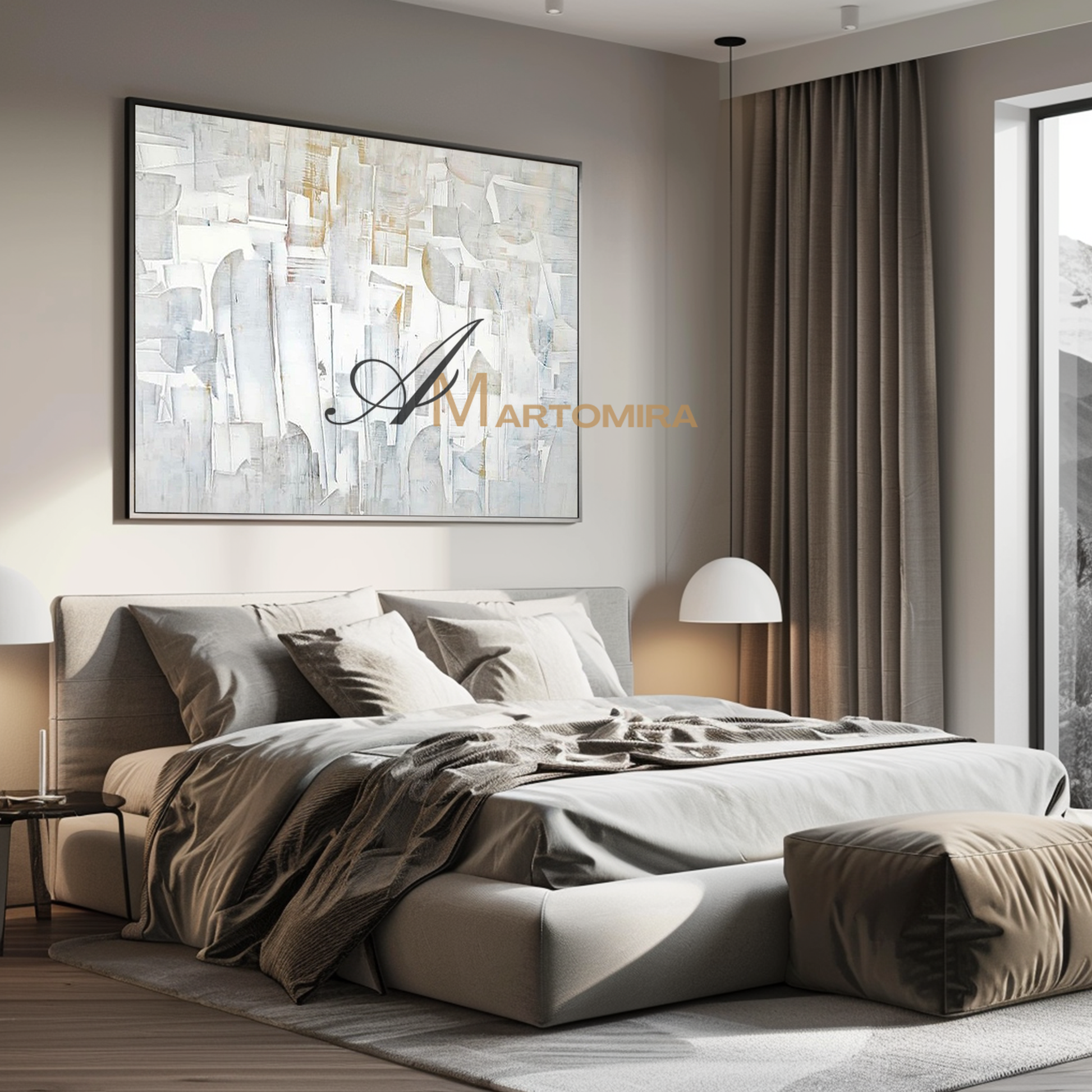 Modern Wall Decor Art | Abstract Geometric Art | Abstract Minimalist Wall Art | Neutral Wall Art #MF139