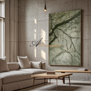 Painting The Tree | Green Wall Art | Abstract Tree Painting | Tree Branch Wall Art #MF084