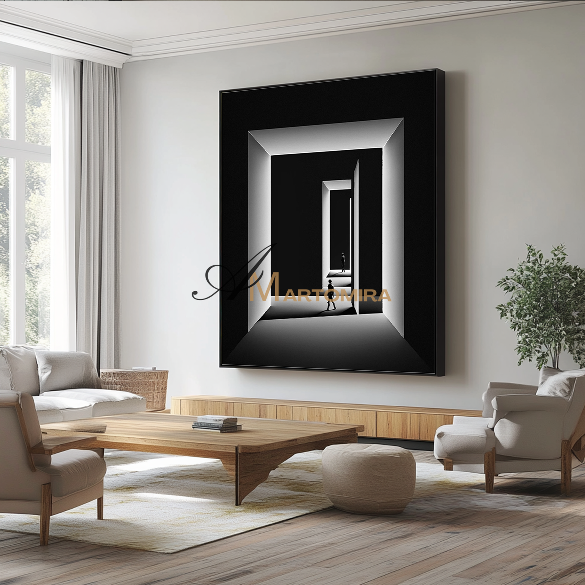 Black And White Art | Minimalist Wall Art | Living Room Large Wall Art | Wall Decorations #MF098