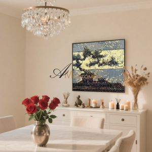 Abstract Flower Paintings | Canvas Painting Wall Decor | Bonsai Tree Painting #MF085