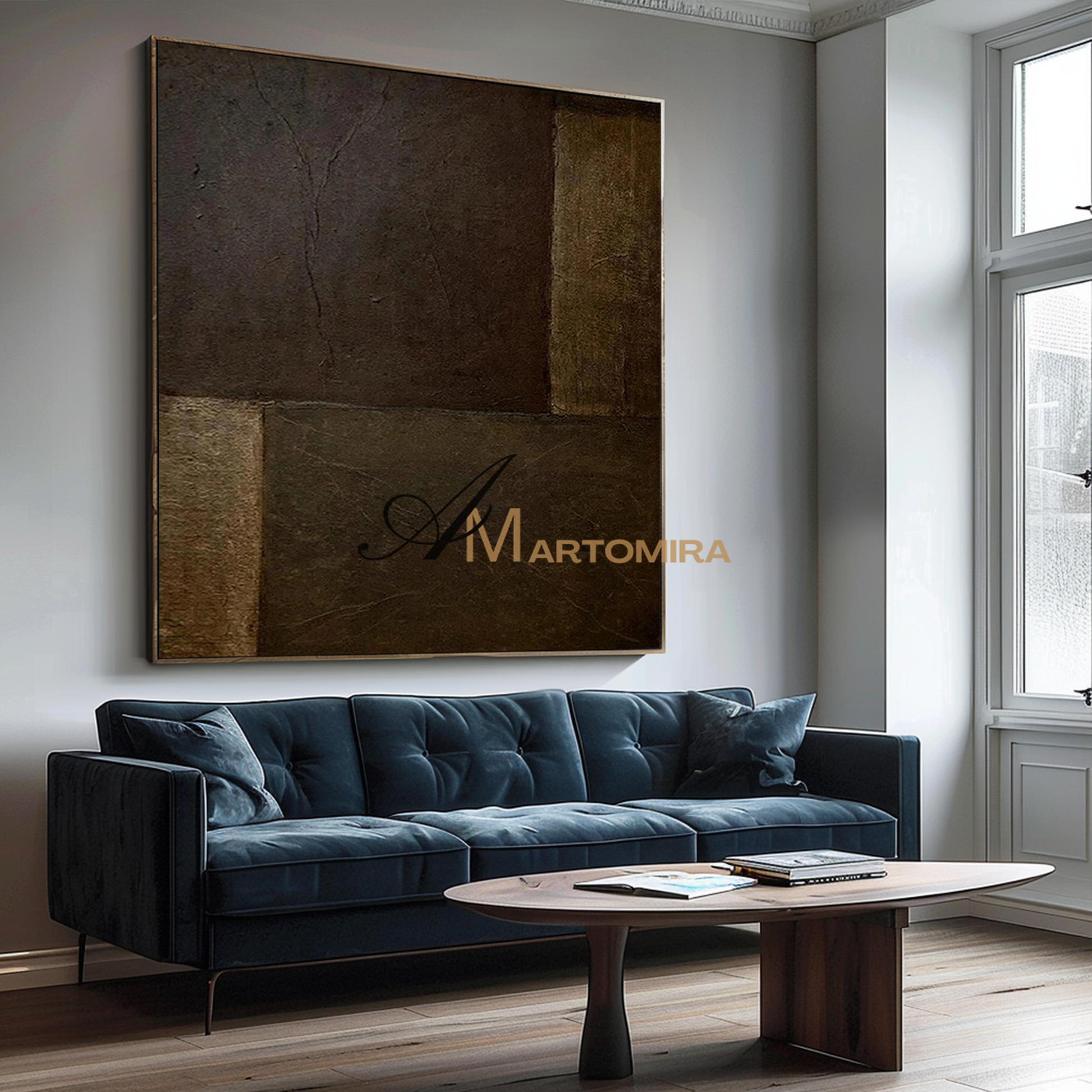 Wabi Sabi Wall Art | Abstract Wall Art | Large Textured Wall Art | Dark Brown Wall Art #MF115