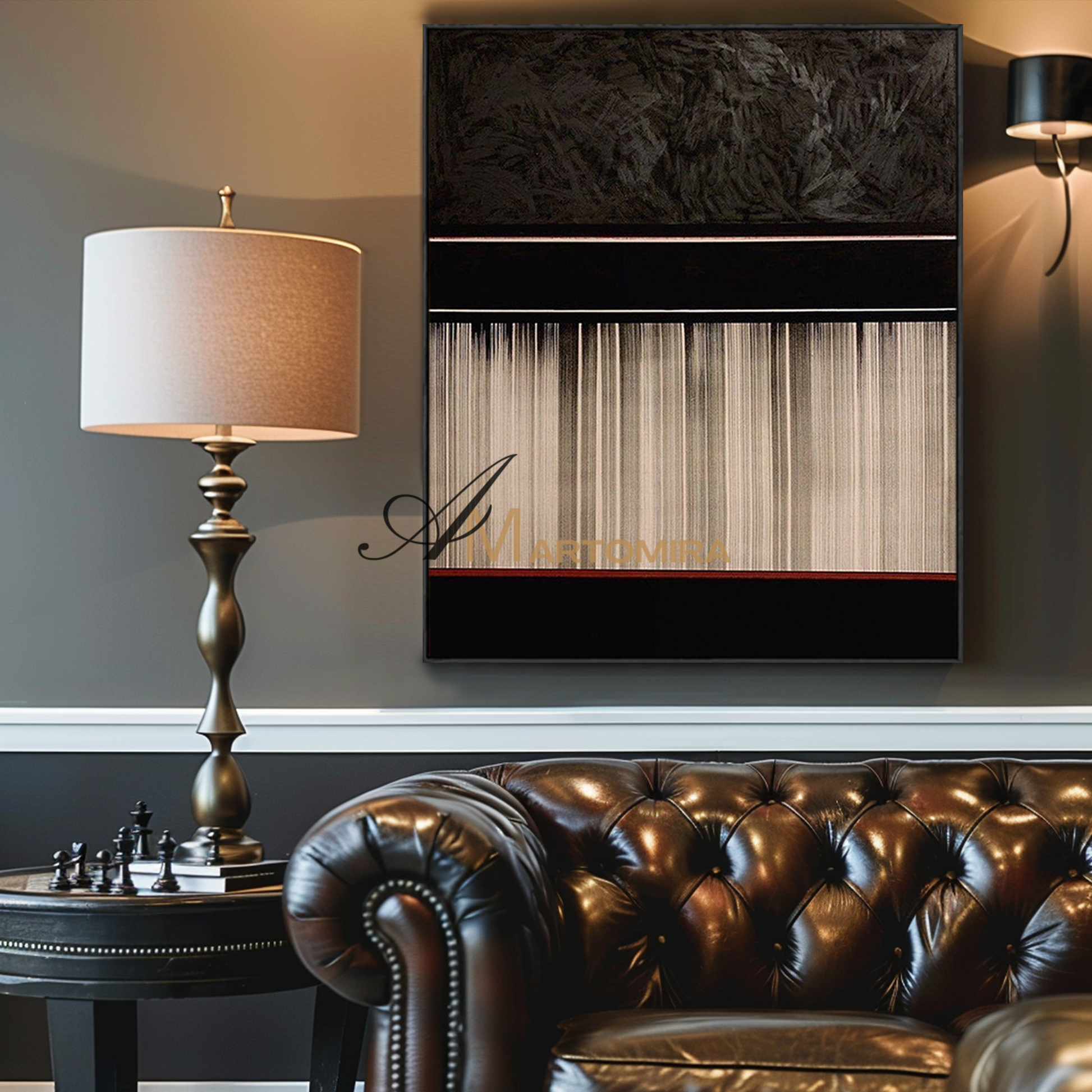 Canvas Wall Art | Contemporary Abstract Wall Art | Black Abstract Wall Art | Wall Decor #MF108