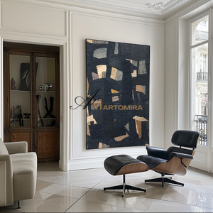 Geometric Wall Art | Large Abstract Wall Art | Large Blue Abstract Wall Art #MF143
