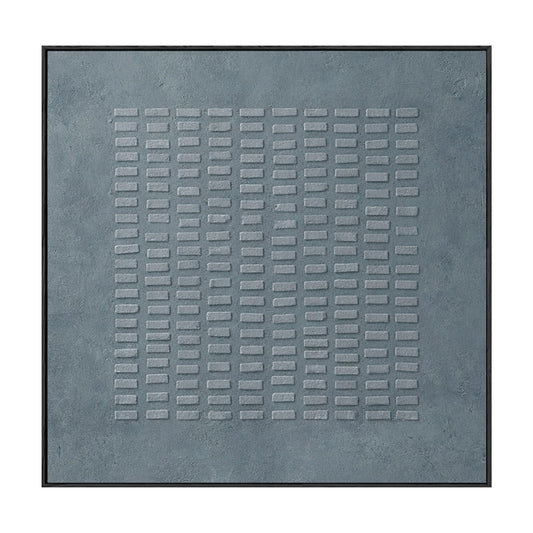 Minimalist Grey Geometric Line Textured 3D Relief Abstract Wall Art Modern Neutral Tonal Framed Decor for Living Room Office Bedroom Hallway Dining Room