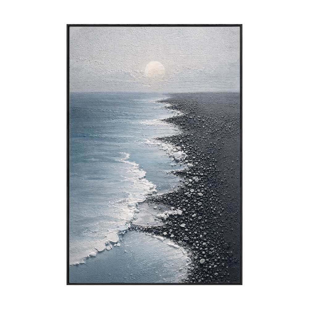 Wabi-Sabi-Kunst | Großformatige abstrakte Wandkunst | Schwarz-Weiß-Leinwandkunst | Abstrakte minimalistische Wandkunst #AH147