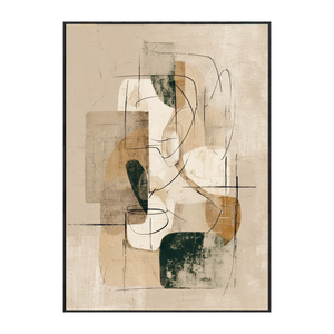 Minimalist Neutral Abstract Beige White Brown Geometric Textured Canvas Wall Art for Modern Home Living Room Bedroom Office Hallway Dining Room Decor