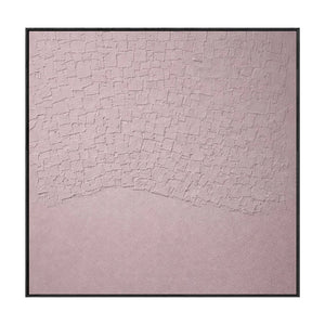 Pink Geometric Arch Plaster Relief Painting | Hand-Painted Textured Wall Art