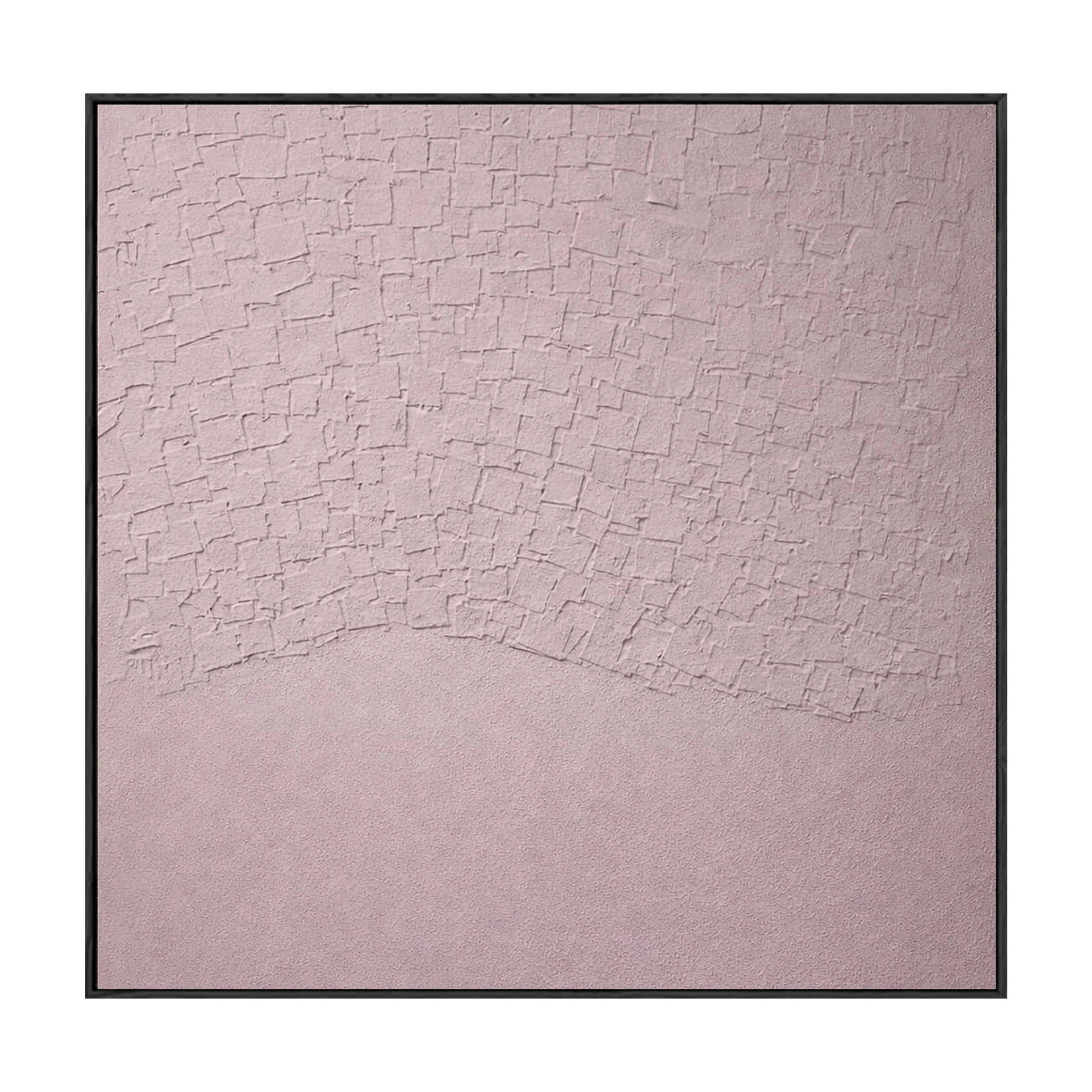 Pink Geometric Arch Plaster Relief Painting | Hand-Painted Textured Wall Art