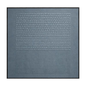 Minimalist Medium Grey Abstract Textured Wall Art Modern Geometry Dots Lines Square Canvas Print Framed Neutral Wall Art for Living Room Office Hallway Bedroom Dining Room