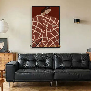Women Painting | Abstract Woman Painting | Woman In Red Painting | Abstract Wall Art Paintings  #MF010
