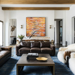 Colorful Abstract Art | Square Wall Art | Modern Abstract Art | Abstract Texture Wall Art #DF003