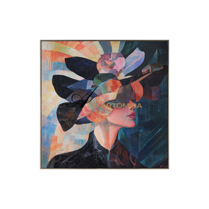 Abstract Painting Woman | Colorful Abstract Art | Abstract Portrait Painting  | Canvas Art Wall  #AP048