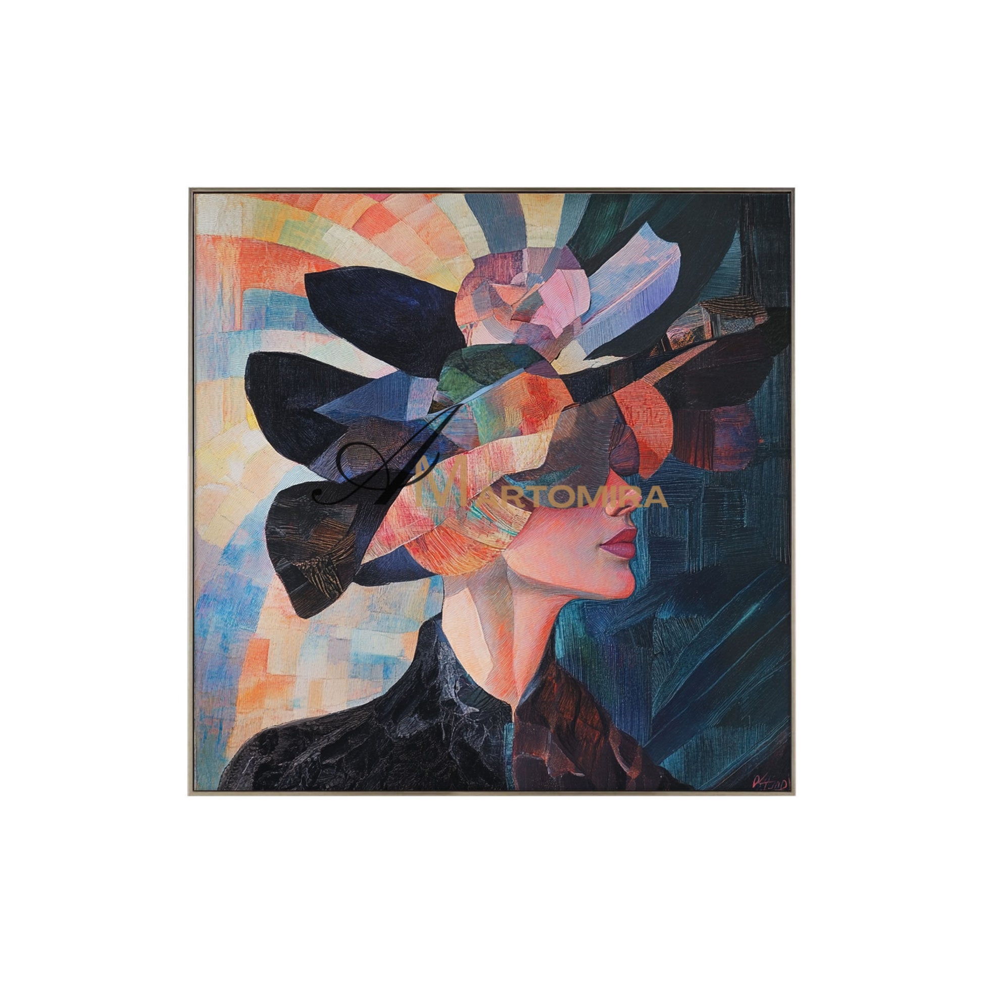 Abstract Painting Woman | Colorful Abstract Art | Abstract Portrait Painting  | Canvas Art Wall  #AP048