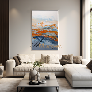 Landscape Wall Art | Ocean Abstract Painting | Abstract Wall Art | Paintings For Living Room #DF059