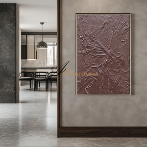 Large Textured Wall Art | Brown Wall Art | Textured Canvas Art | Modern Abstract Art #DF046