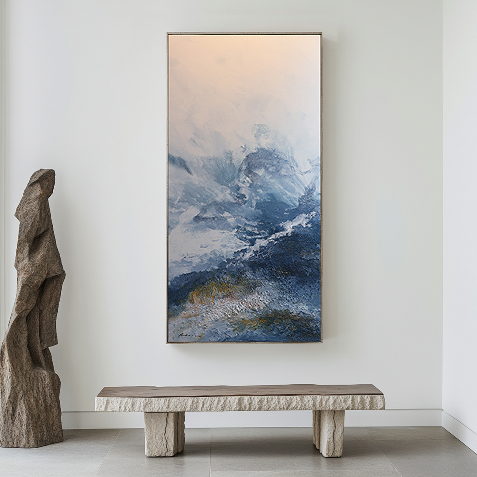 Landscape Wall Art | Mountain Wall Art | Landscape Art Oil Painting | Modern Abstract Wall Art #DF057