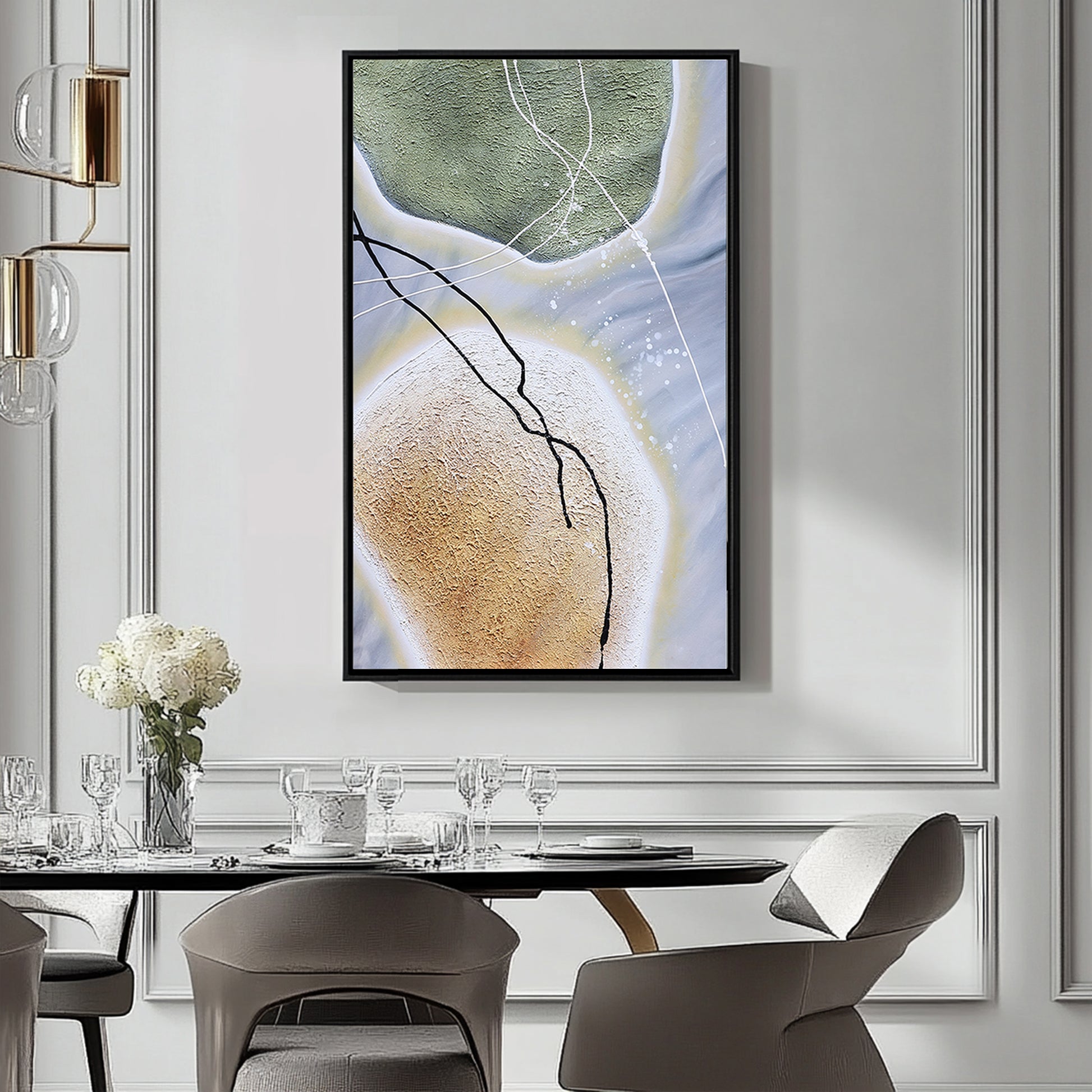 Textured Canvas Art | Large Textured Wall Art | Modern Abstract Wall Art | Abstract Geometric Art #DF012