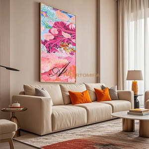 Colorful Flower Wall Art | Colorful Abstract Art | Abstract Painting Floral | Canvas Art Wall Decor #DF045