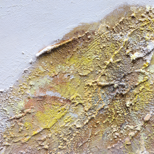 Abstract Landscape Art | Blue And Gold Wall Art | Mountains Painting | Paintings For Living Room #DF014