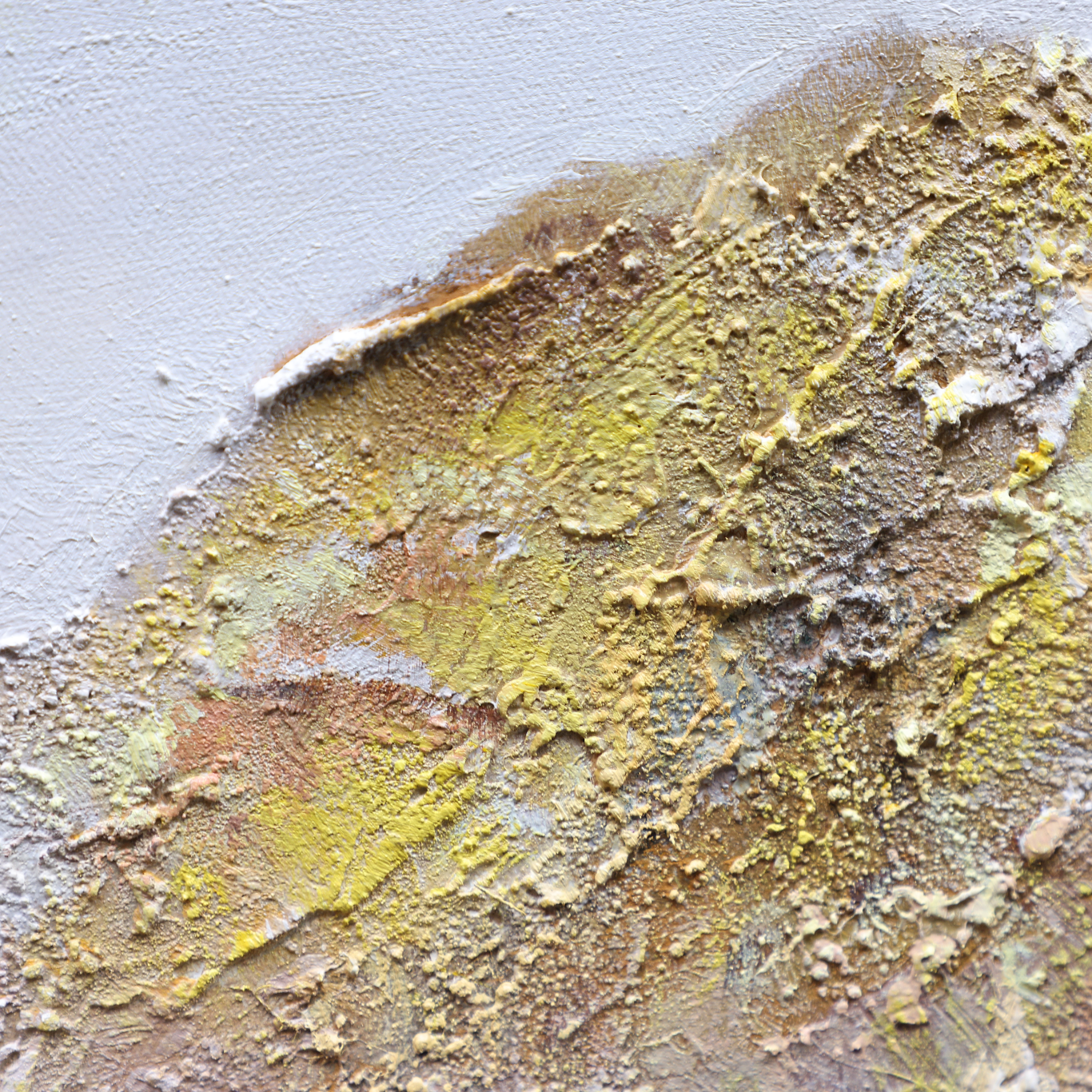 Abstract Landscape Art | Blue And Gold Wall Art | Mountains Painting | Paintings For Living Room #DF014