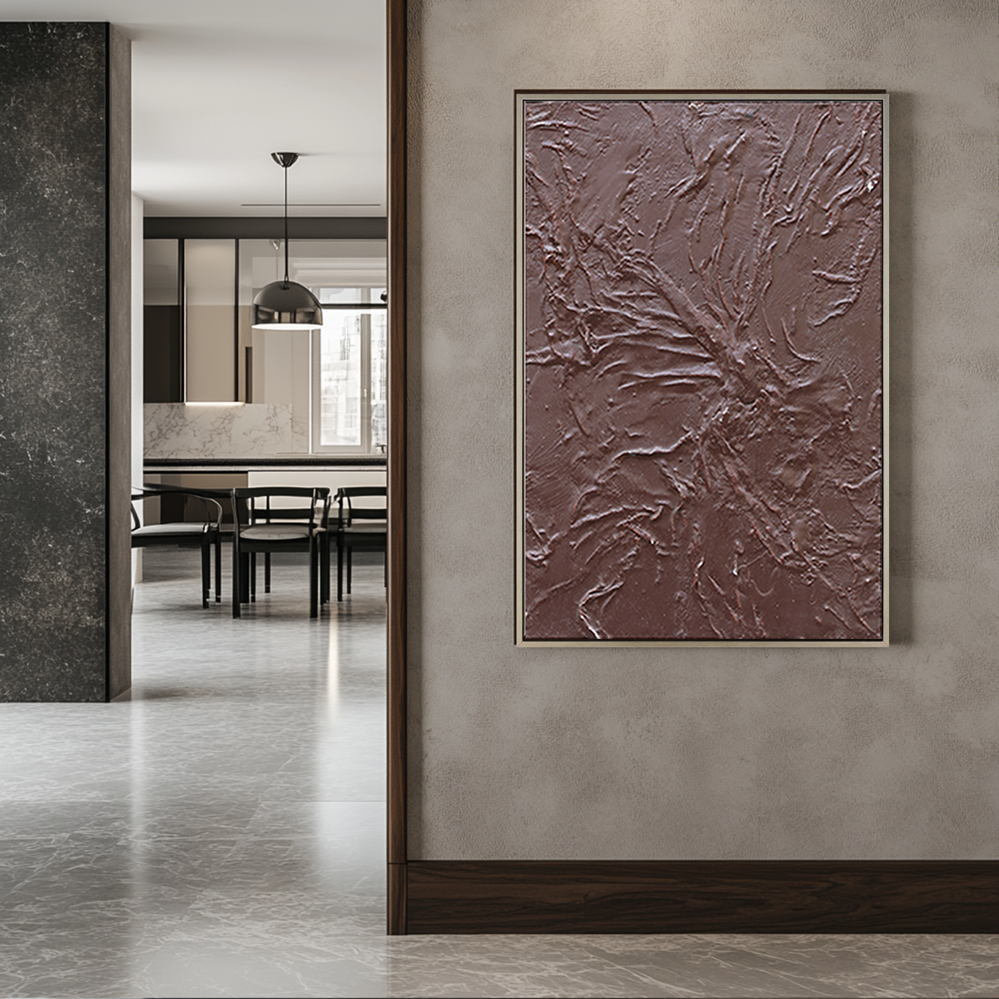 Large Textured Wall Art | Brown Wall Art | Textured Canvas Art | Modern Abstract Art #DF046