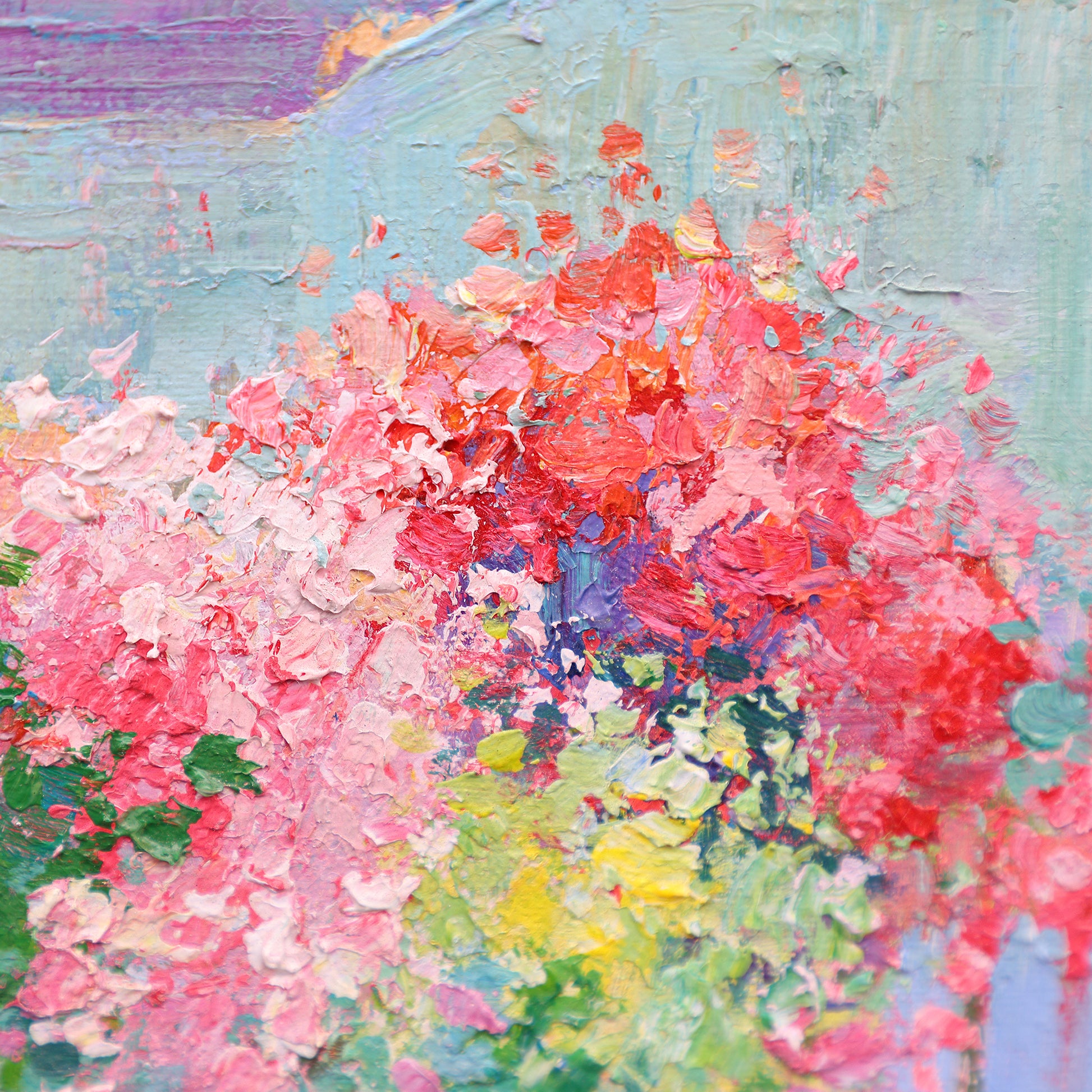 Landscape Wall Art | Garden Wall Art | Colorful Flower Wall Art | Large Painting For Living Room  #DF022