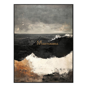Landscape Wall Art | Wall Art Of The Ocean | Abstract Painting Ocean | Large Wall Art For Bedroom #POS061