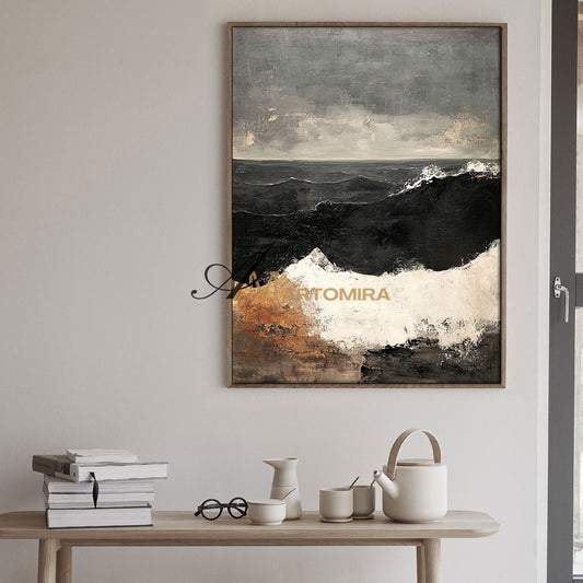 Landscape Wall Art | Wall Art Of The Ocean | Abstract Painting Ocean | Large Wall Art For Bedroom #POS061