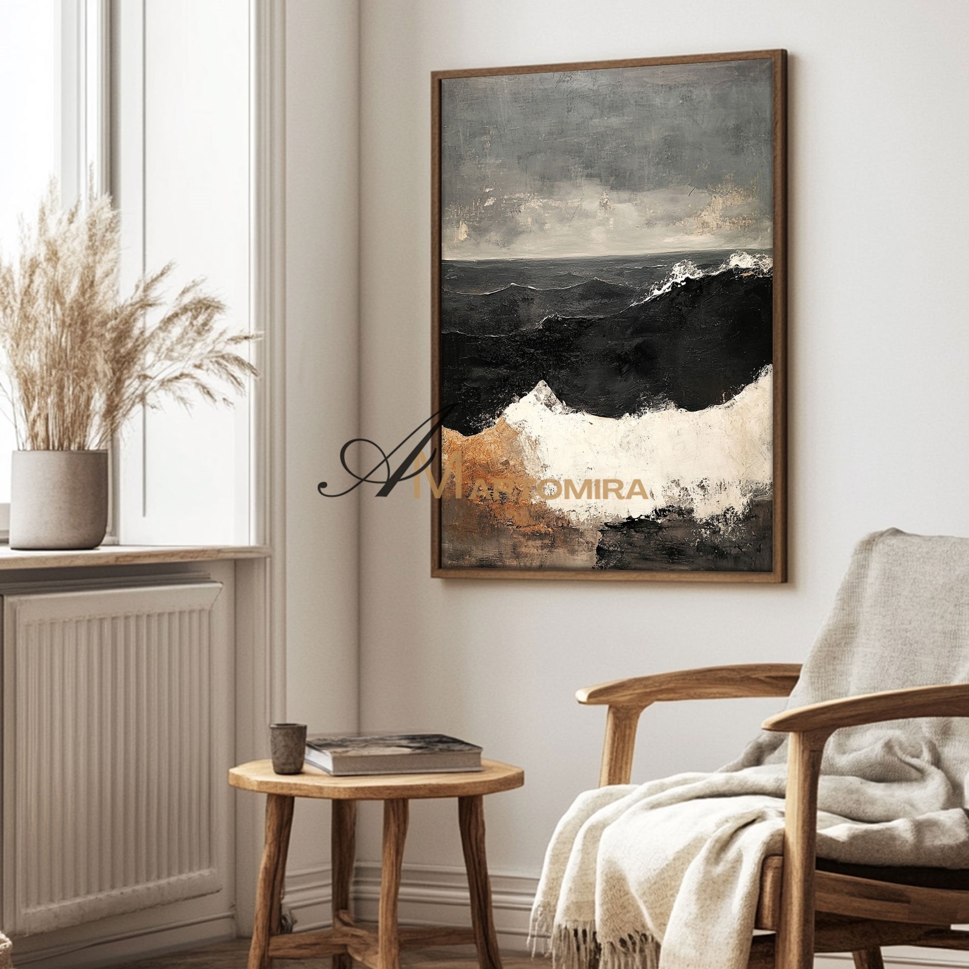 Landscape Wall Art | Wall Art Of The Ocean | Abstract Painting Ocean | Large Wall Art For Bedroom #POS061