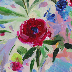 Colorful Wall Art | Flower Vase Painting | Floral Art Wall | Canvas Art Wall Decor #DF038
