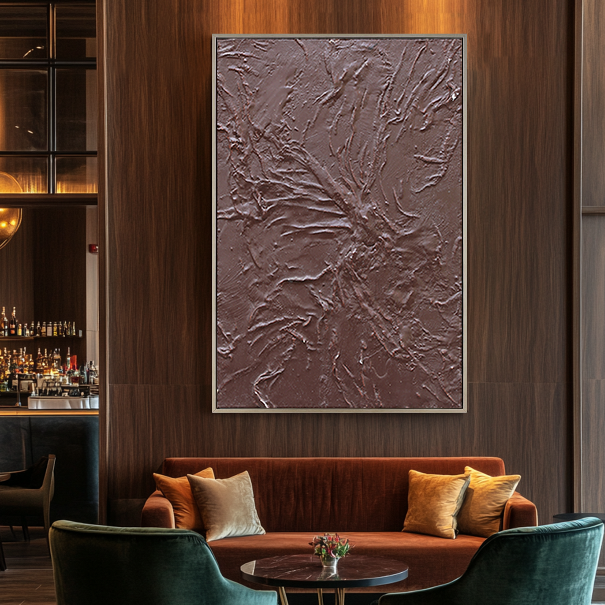 Large Textured Wall Art | Brown Wall Art | Textured Canvas Art | Modern Abstract Art #DF046