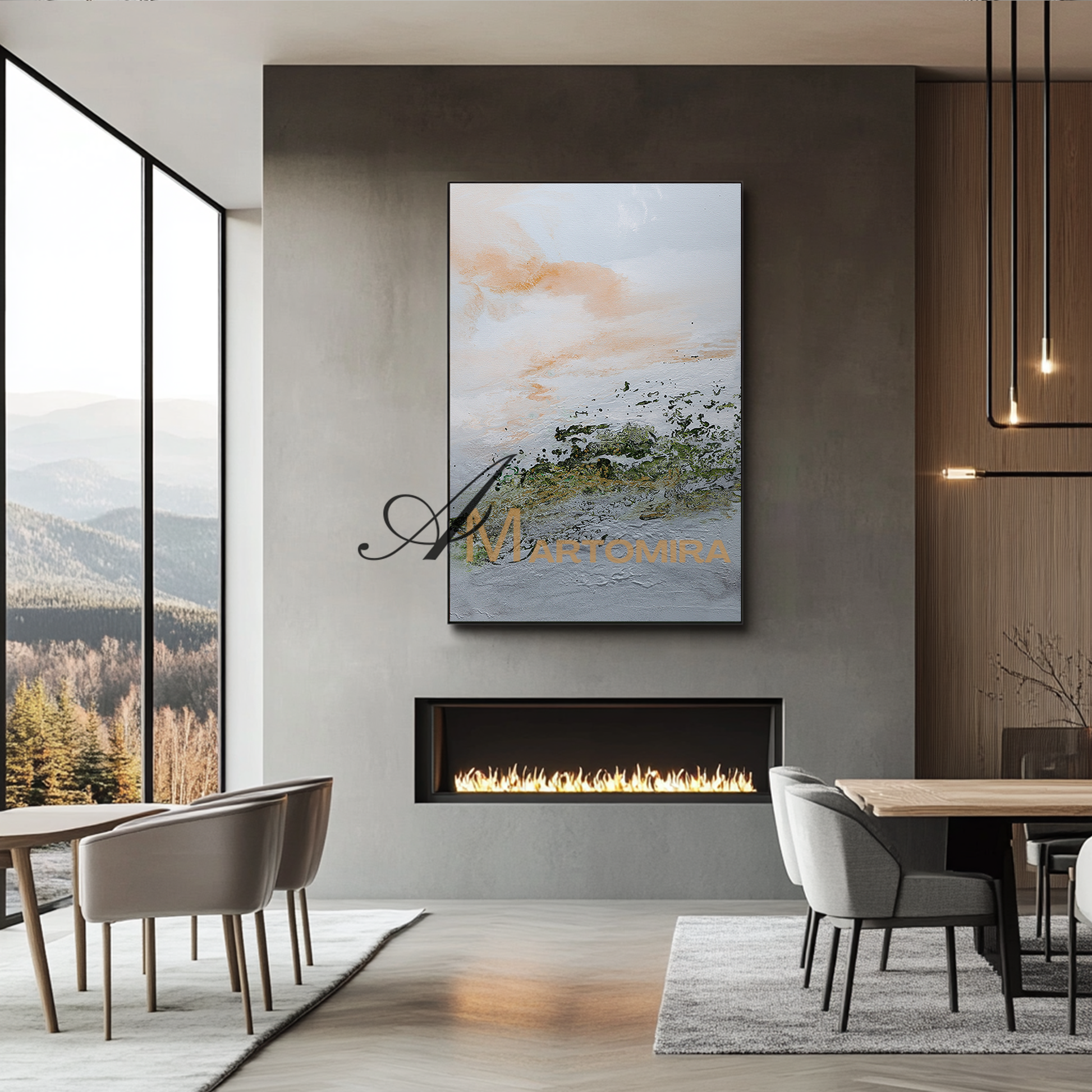 Landscape Wall Art | Abstract Landscape Art | Decorative Wall Art | Landscape Wall Art For Living Room #DF060