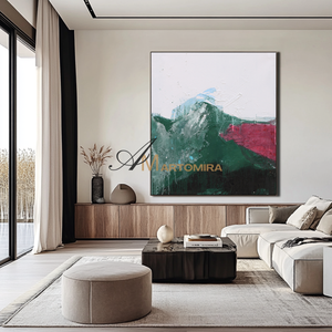 Abstract Landscape Art | Mountain Landscape Art | Green Abstract Art | Wall Art For Living Room   #DF050