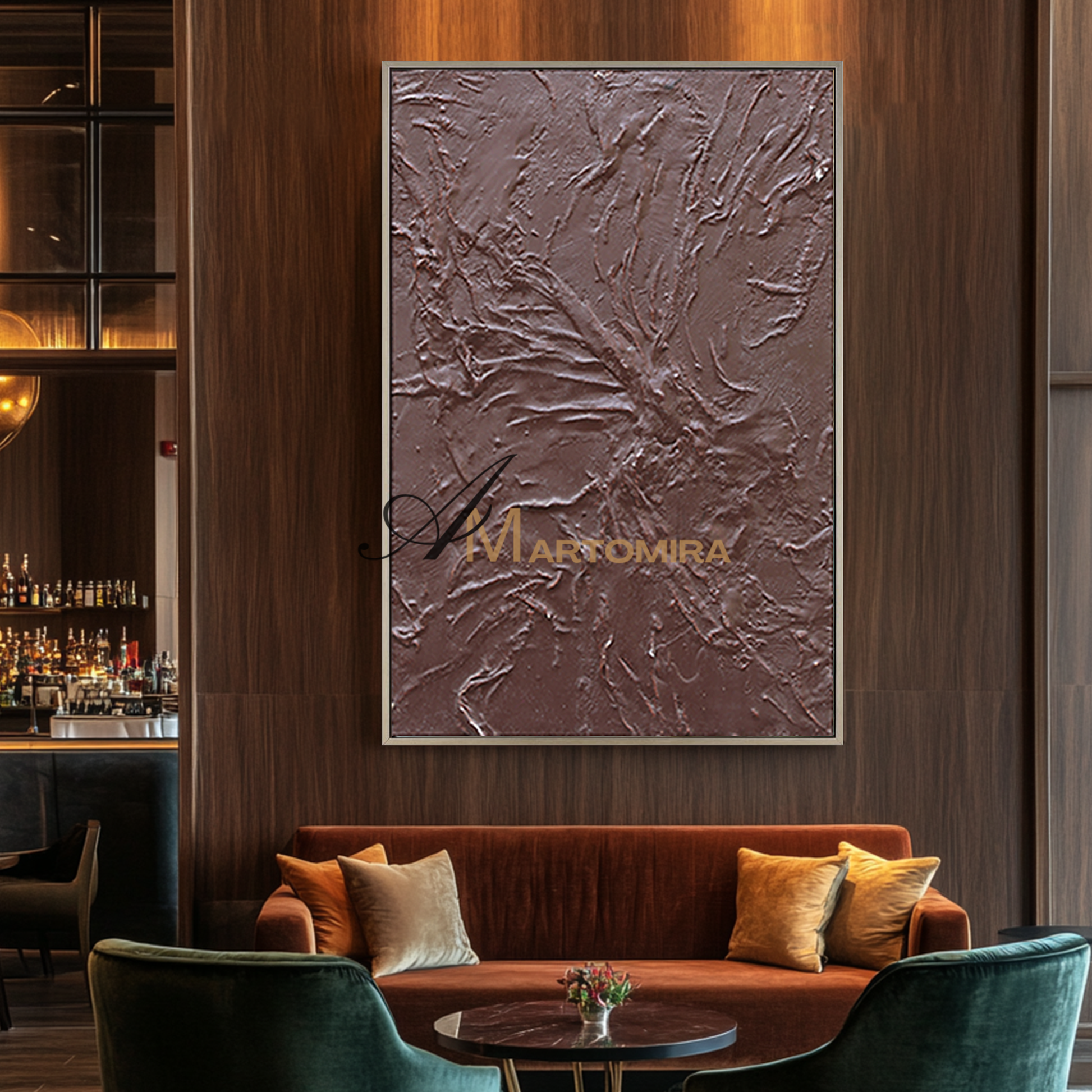 Large Textured Wall Art | Brown Wall Art | Textured Canvas Art | Modern Abstract Art #DF046