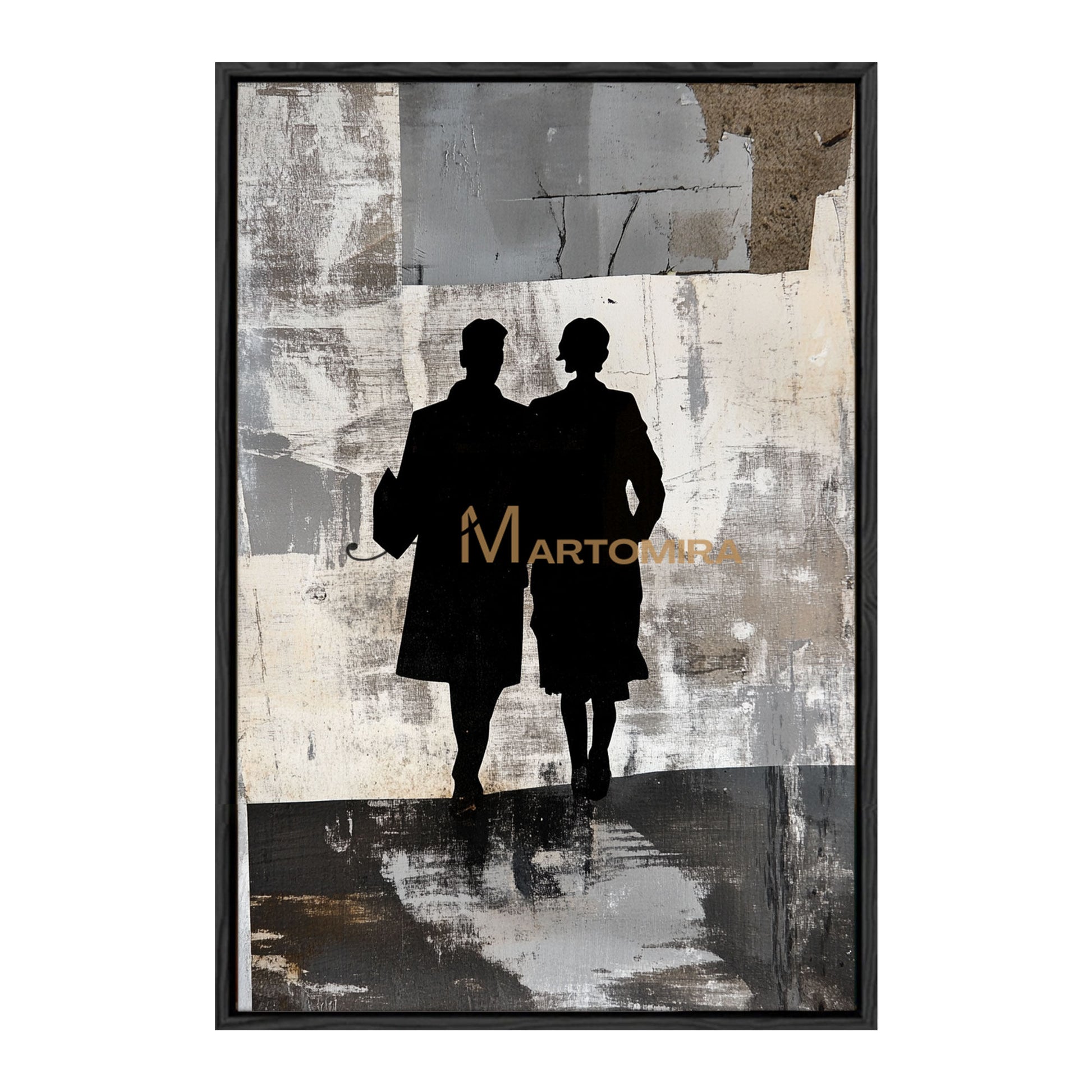 Oil Painting | Abstract People Painting | Modern Abstract Art Black And White | Living Room Wall Art #AP011