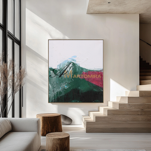 Abstract Landscape Art | Mountain Landscape Art | Green Abstract Art | Wall Art For Living Room   #DF050