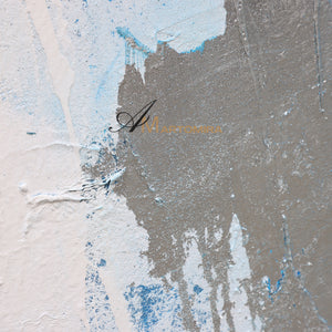 Blue And White Wall Art | Modern Abstract Oil Painting | Minimalist Abstract Art #DF025